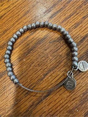 Alex and Ani Silver Textured Bead Expandable Bracelet